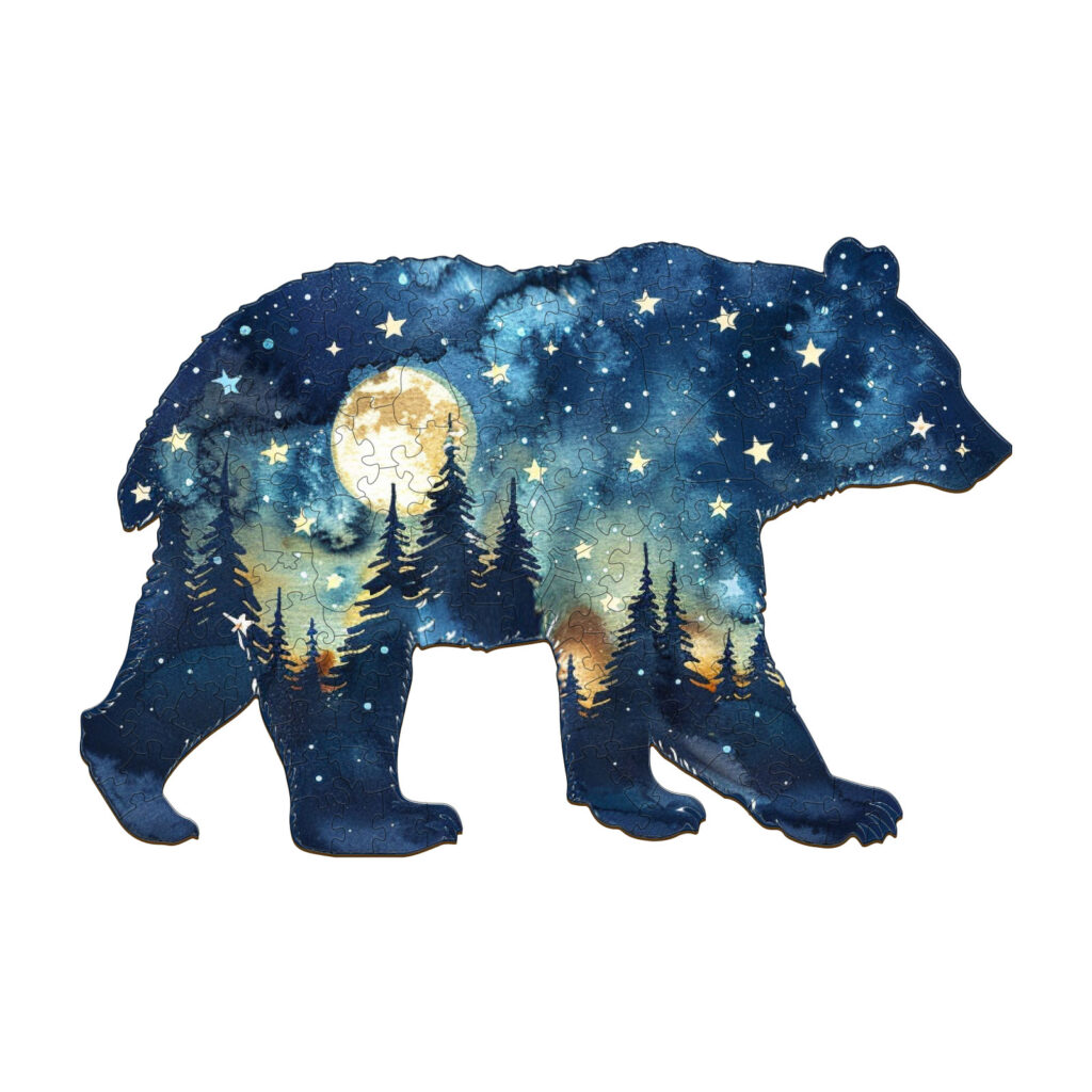 Wooden Jigsaw Puzzle-Astral Bear 66d16a313cca4
