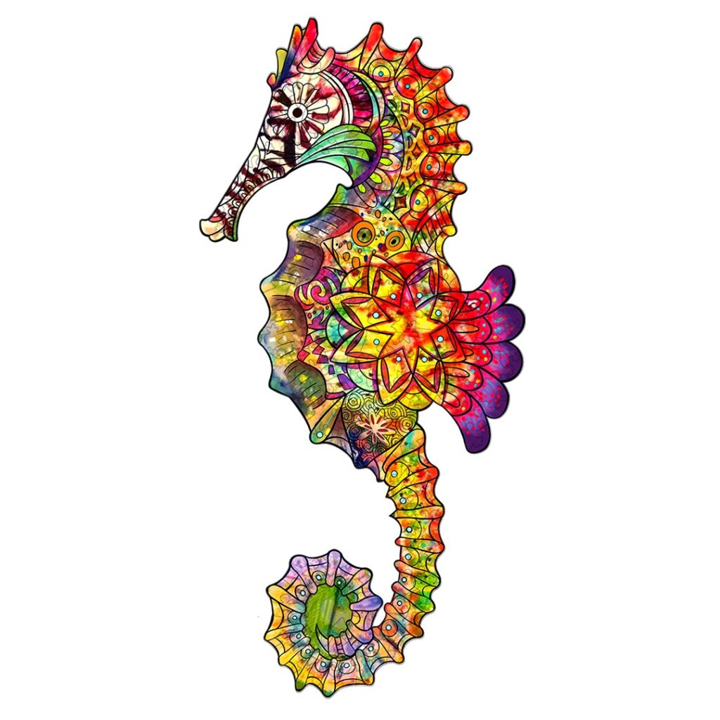 Wooden Jigsaw Puzzle-BRILLIANT SEA HORSE 66d39738ed939