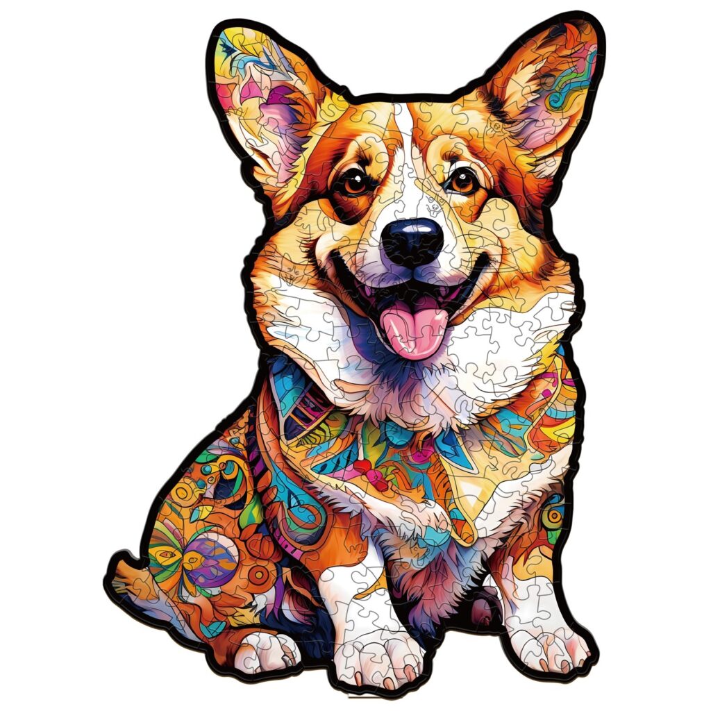 Wooden Jigsaw Puzzle-CLEVER CORGI-2 66d0f8daa70c7