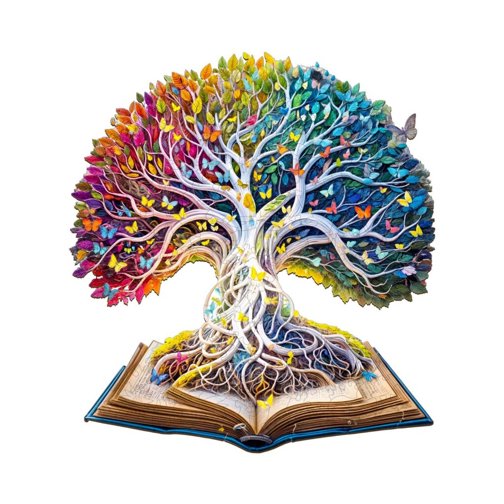 Wooden Jigsaw Puzzle – Colorful Tree of Life 66d0a620168ae
