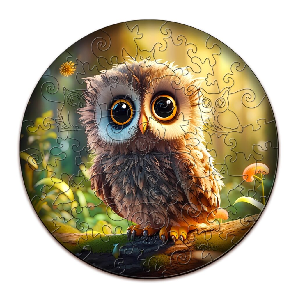 Children Wooden Jigsaw Puzzle-Cute Owl 66ceeaac51c5b