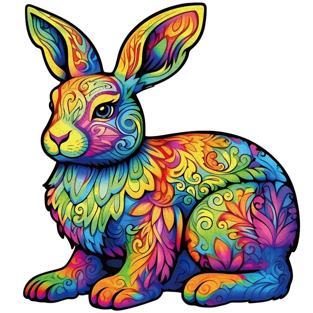 Wooden Jigsaw Puzzle-Cute Rabbit 66d19db5212a9