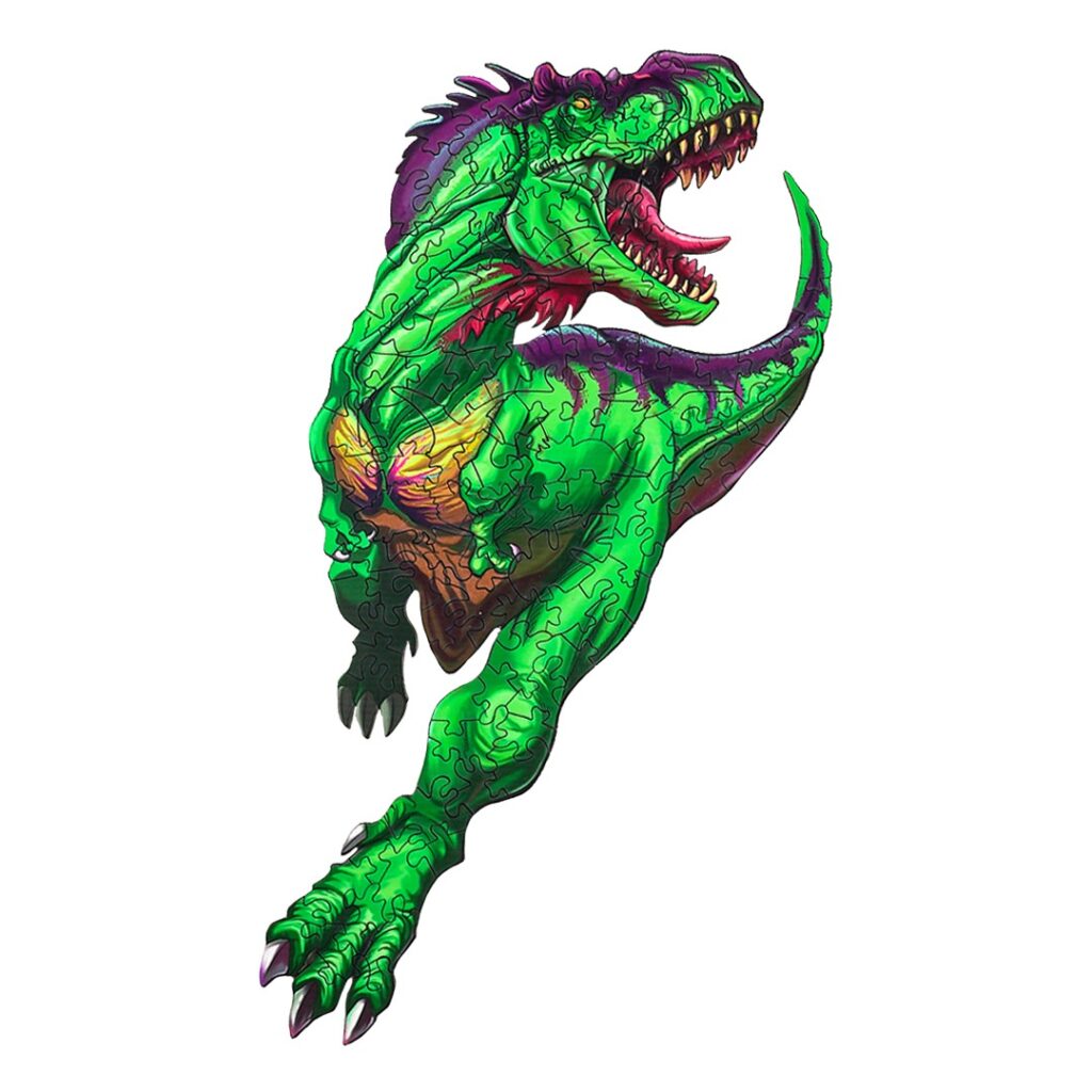 Wooden Jigsaw Puzzle-FEROCIOUS T-REX 66d20f3727e59