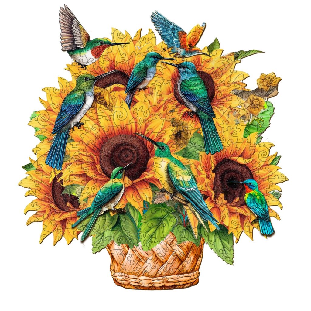 Wooden Jigsaw Puzzle-Flower Basket 3 66cf666201926