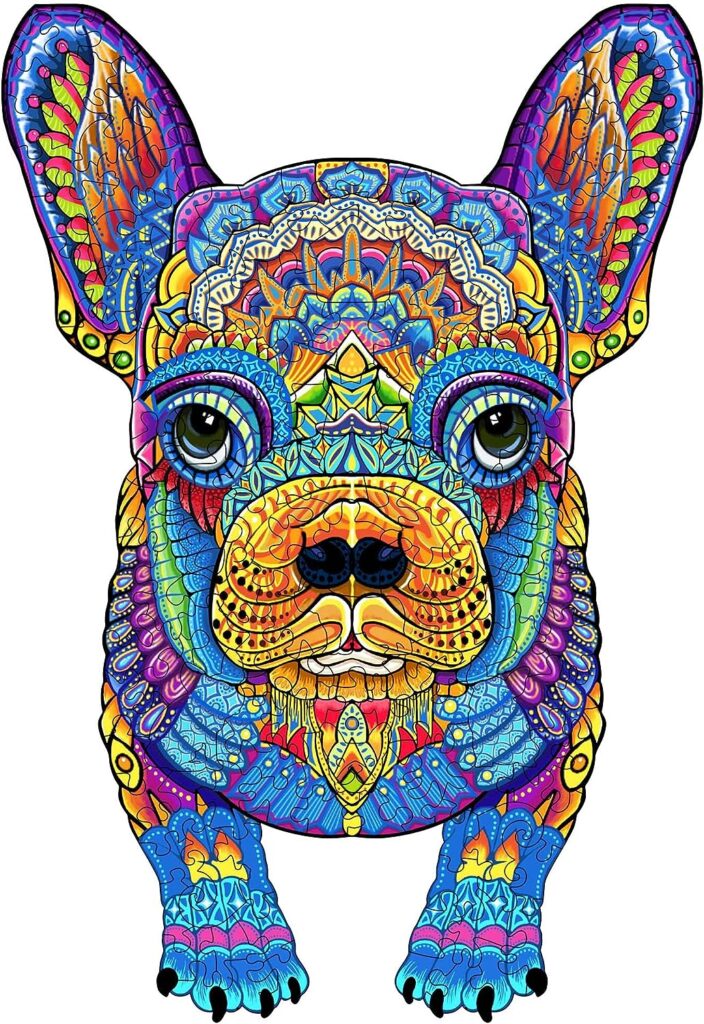 Wooden Jigsaw Puzzle-FRENCH BULLDOG 66d358f654b25