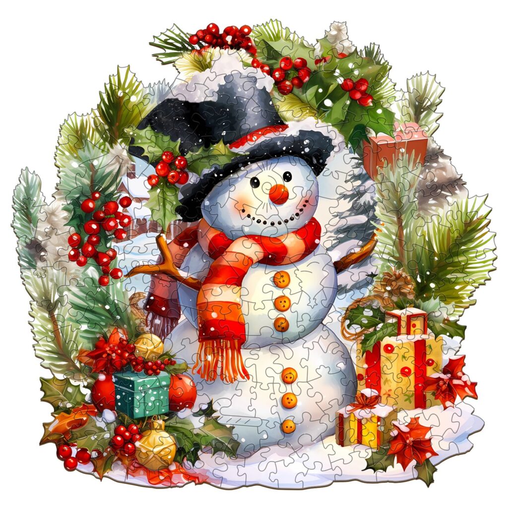 Wooden Jigsaw Puzzle-Frosty the Snowman 66d12c2390eef