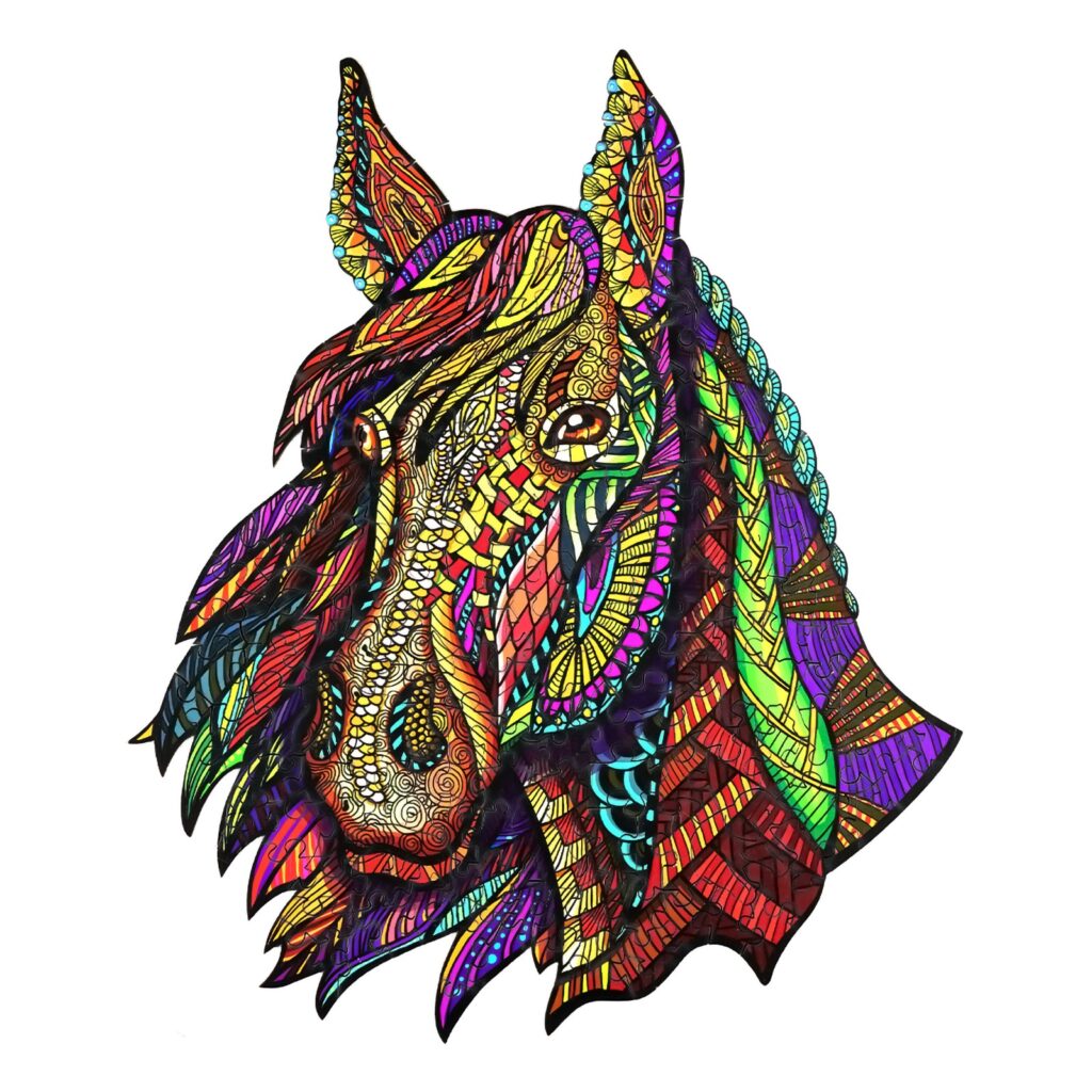 Wooden Jigsaw Puzzle-GALLOPING HORSE 66cfd7efc460a
