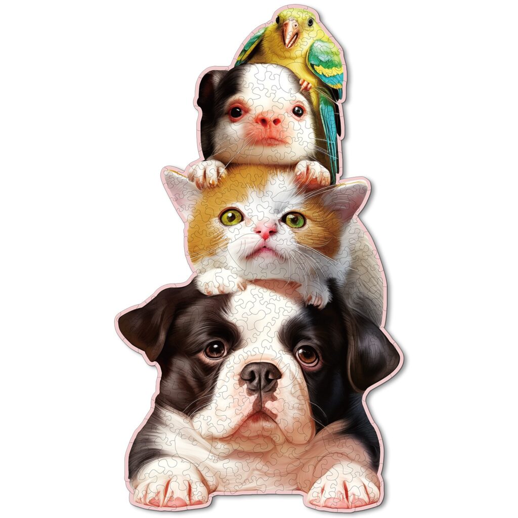 Wooden Jigsaw Puzzle-Happy Cute Pet 66d07cd79b9af