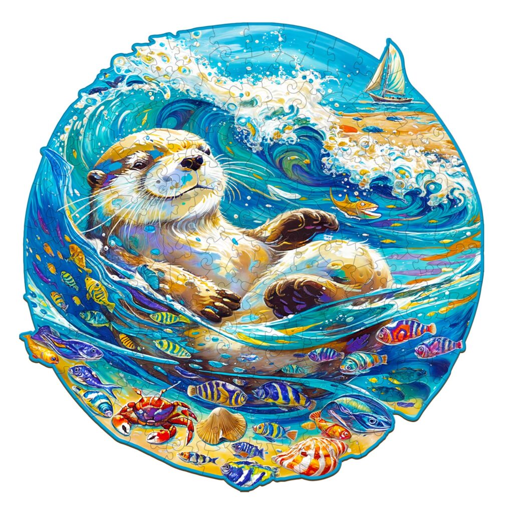 Wooden Jigsaw Puzzle – Leisurely Otter 66d10d50b77ad