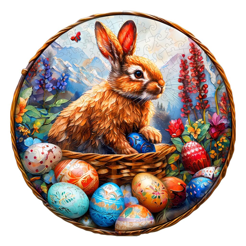Wooden Jigsaw Puzzle-Easter Bunny 66d28ab960d3c