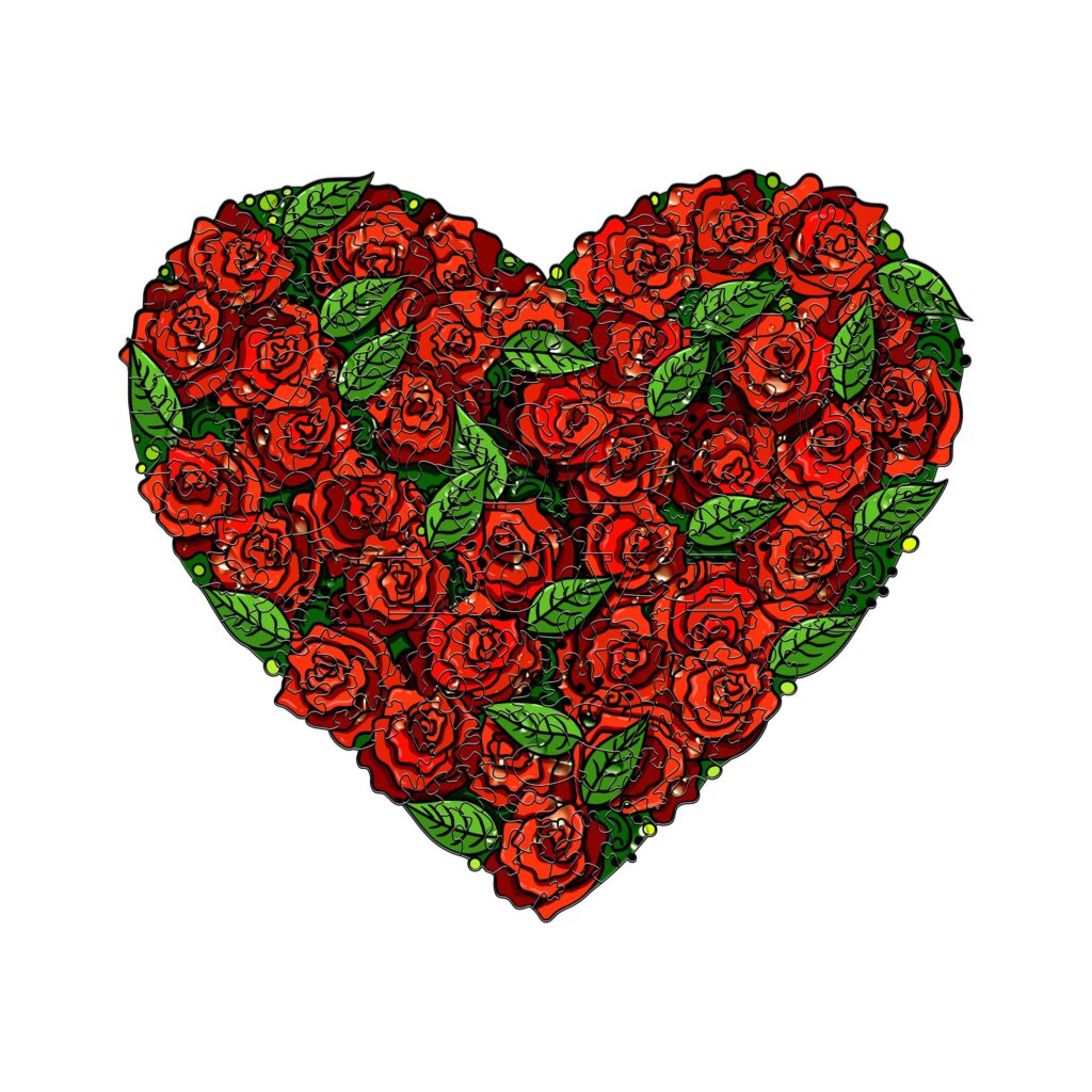 Wooden Jigsaw Puzzle- LOVE ROSES 66d1179aa7951