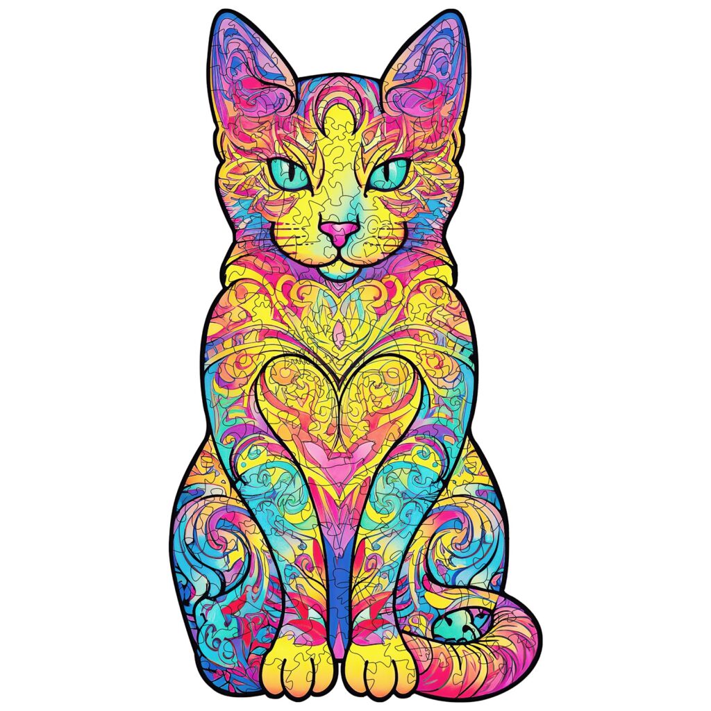 Wooden Jigsaw Puzzle-Lovely Cat 66d37812572a7