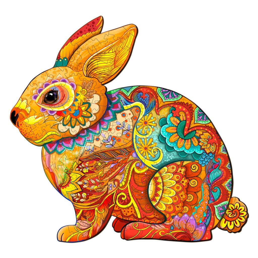 Wooden Jigsaw Puzzle-LUCKY RABBIT 66d3067b928a1