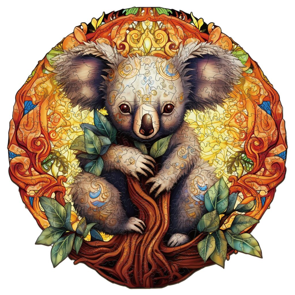 Wooden Jigsaw Puzzle-Mandala Koala 66d1fab80eeef