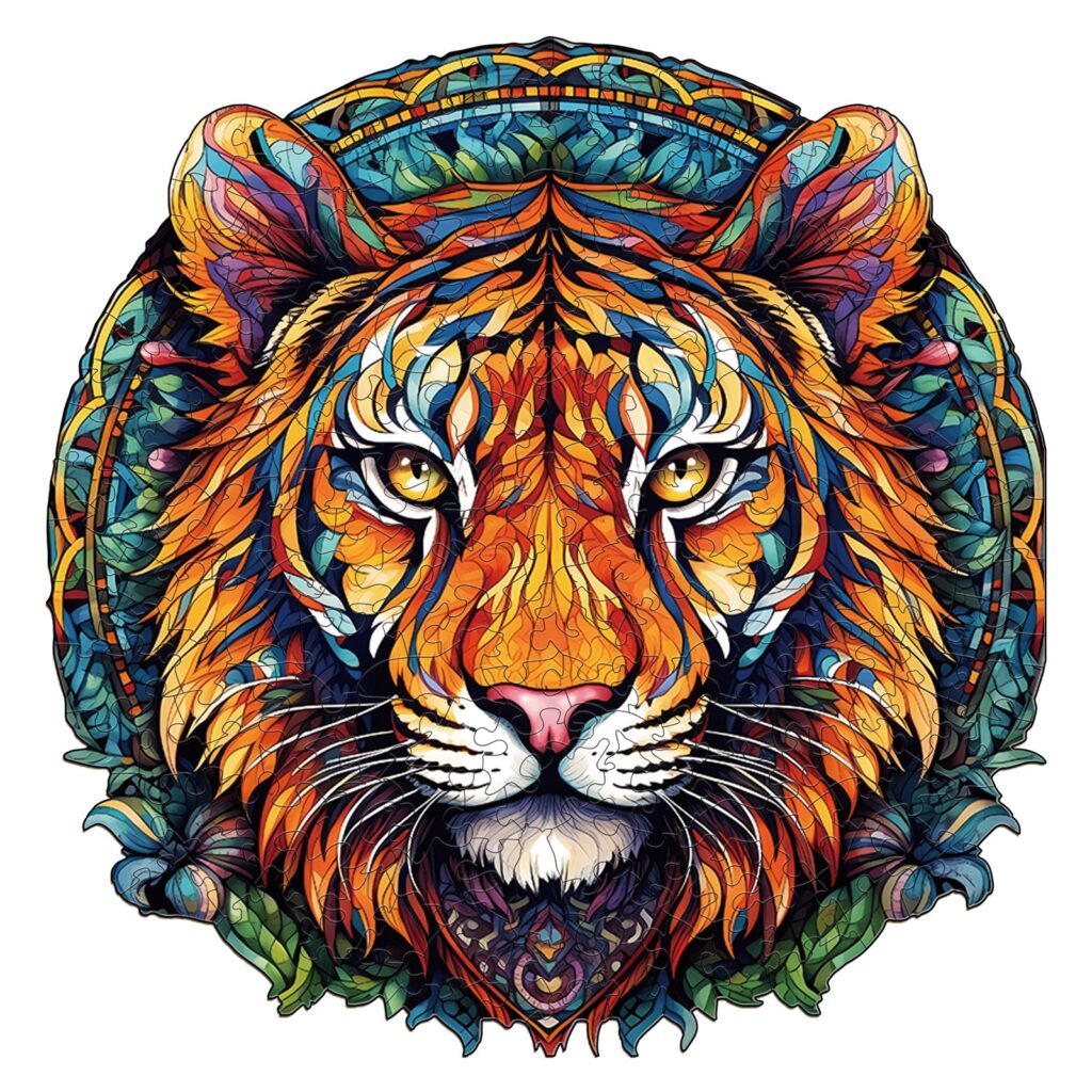 Wooden Jigsaw Puzzle-Mandala Tiger 66d0495dd0a39