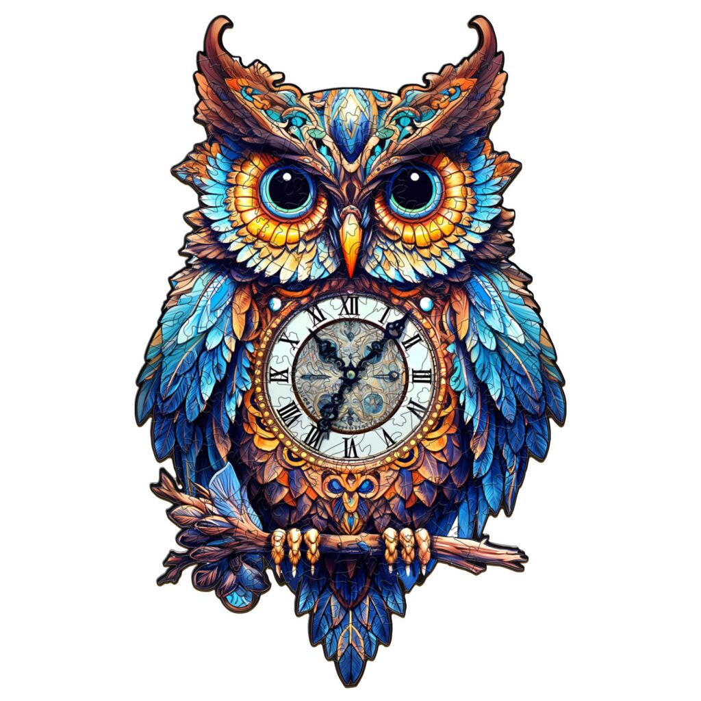 Wooden Jigsaw Puzzle – Owl Clock 66d136922430b