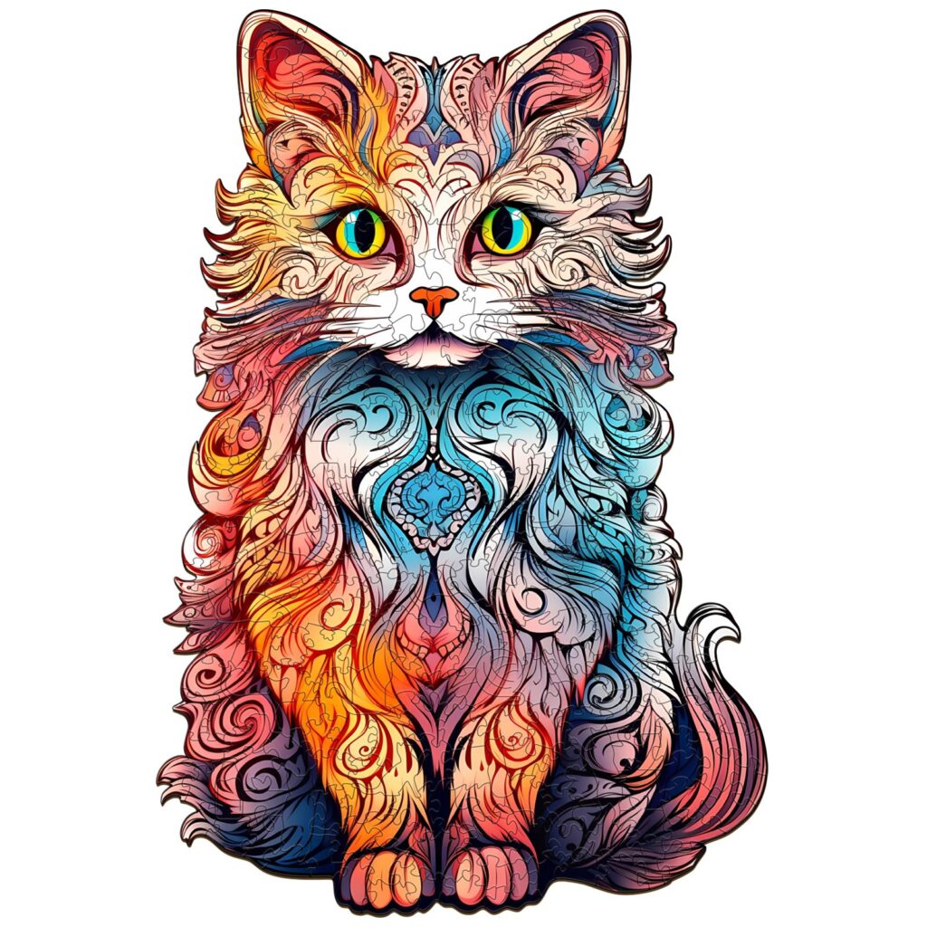 Wooden Jigsaw Puzzle-Persian Cat 2 66d03ee714cc8