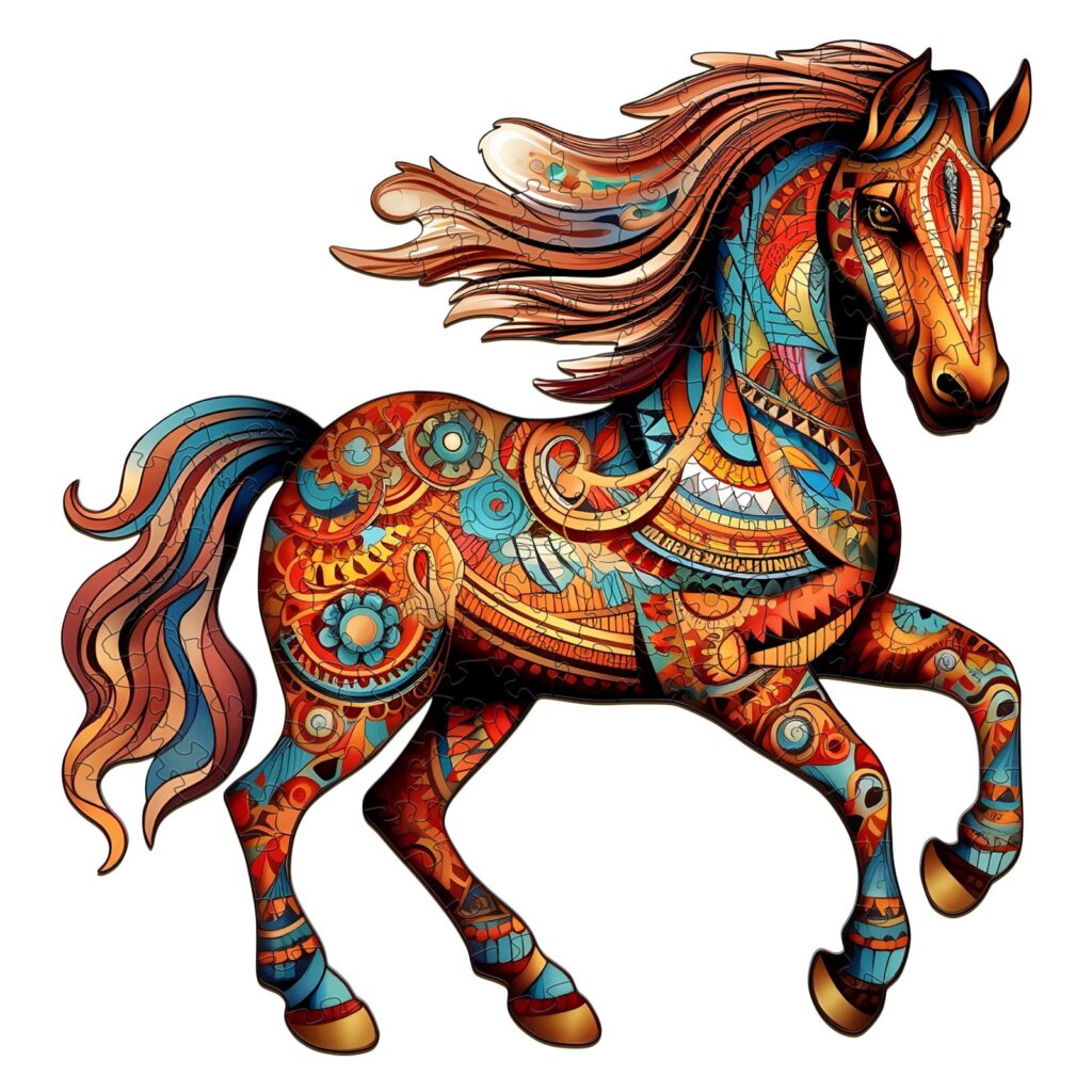 Wooden Jigsaw Puzzle-Running Horse 66d0e3f3480cb