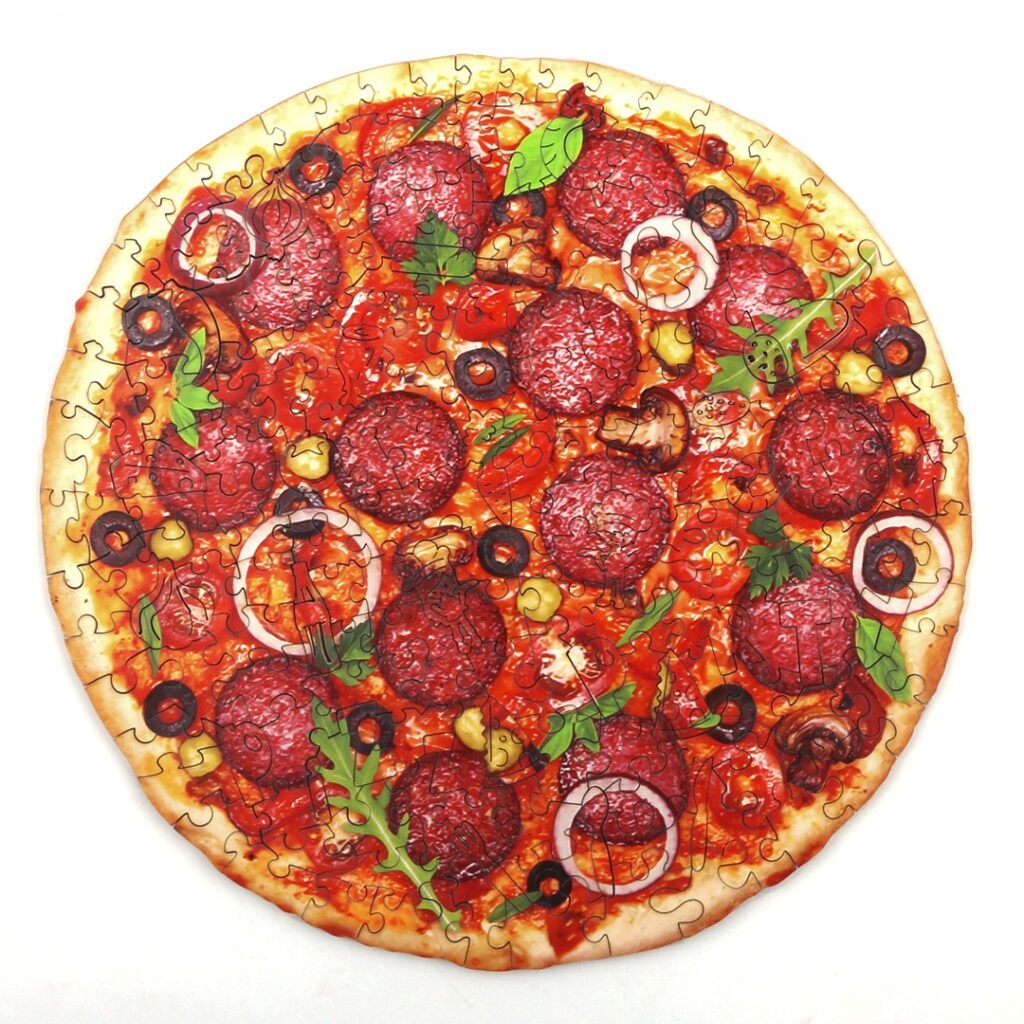 Wooden Jigsaw Puzzle-SAUSAGE PIZZA 66cfaebe6a209