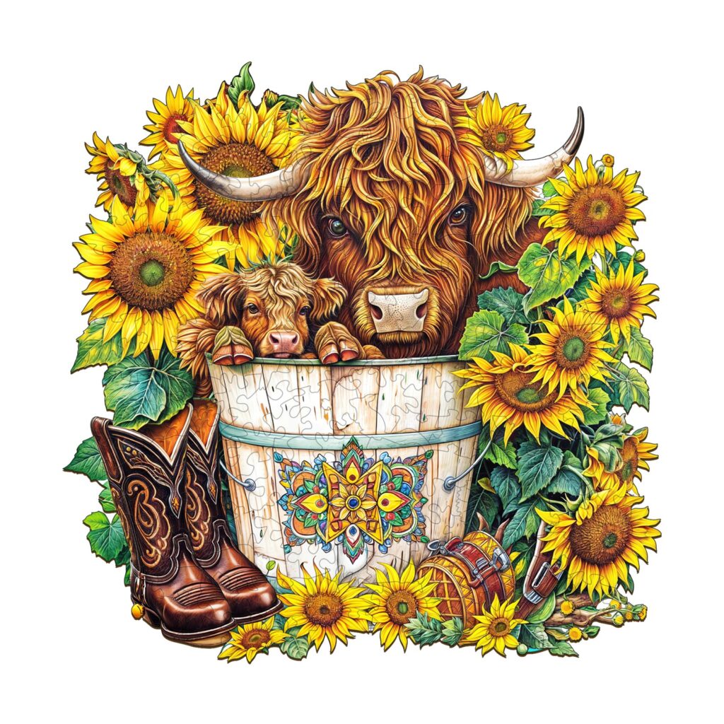 Wooden Jigsaw Puzzle – Sunflower Pasture 66d015d516a18