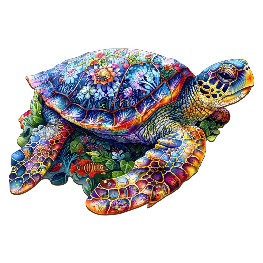 Wooden Jigsaw Puzzle-Unique Turtle 66d29525b7b29