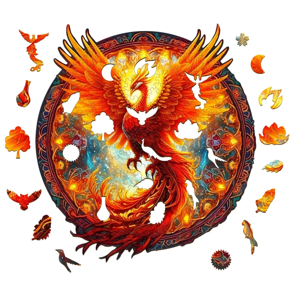 Unleash the Fiery Majesty: Assembling the Phoenix Wooden Jigsaw Puzzle 66d5cc8bea8e3