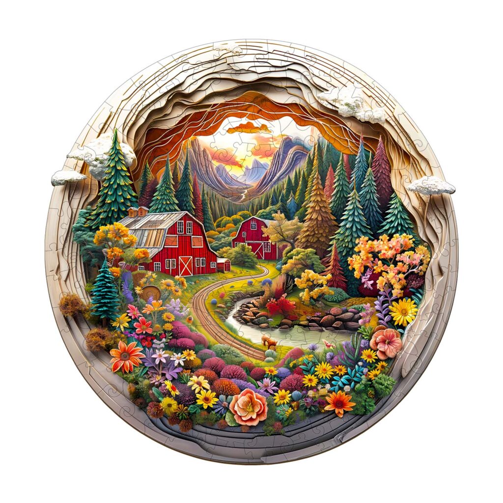 Wooden Jigsaw Puzzle – 3D Farm 66eea3621d8e0
