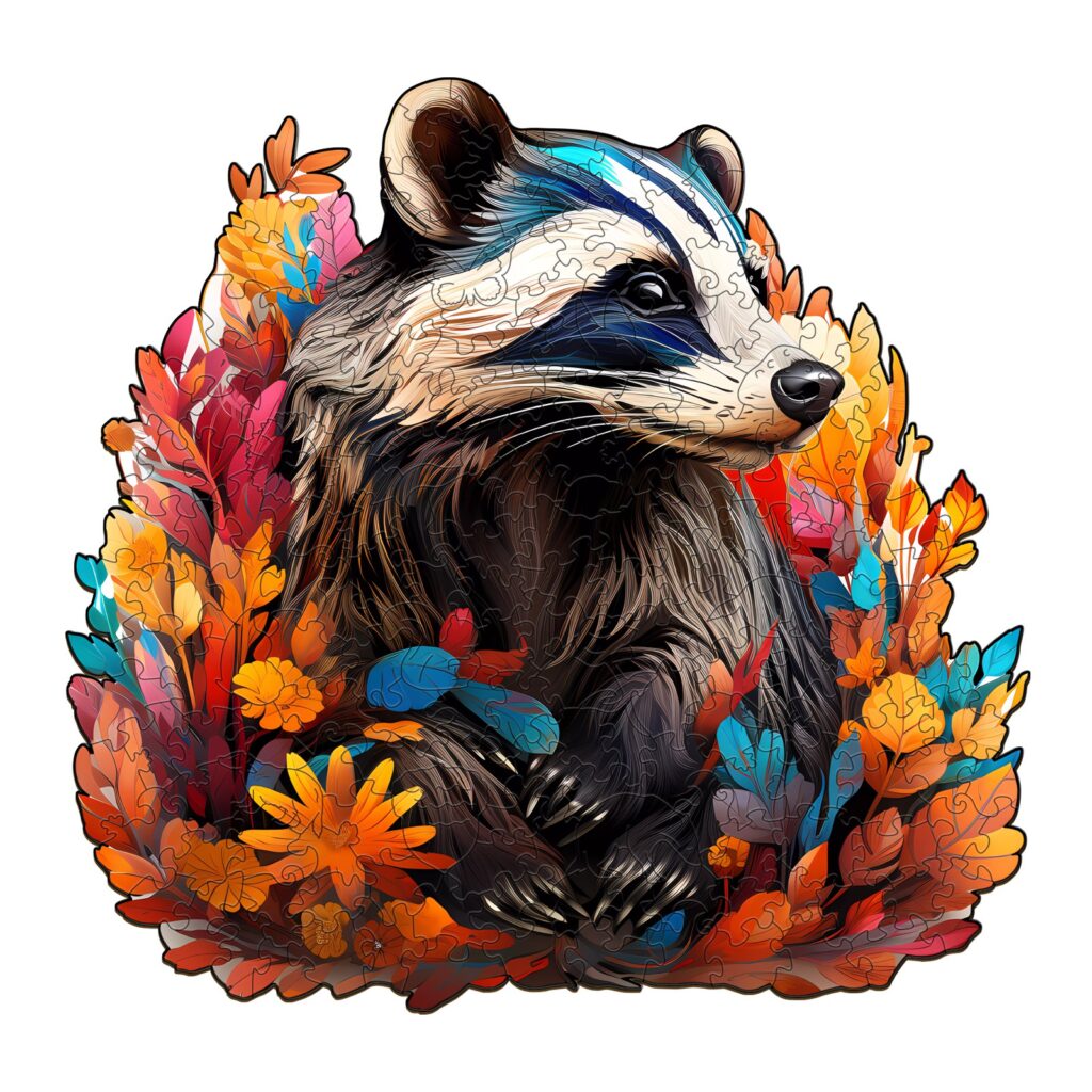 Wooden Jigsaw Puzzle – Badger 66d852157fb10