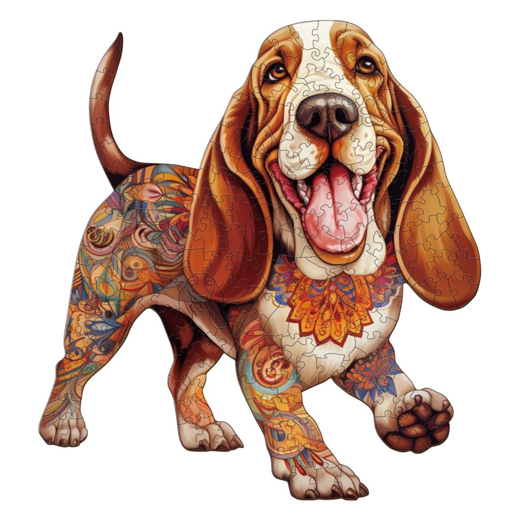 Wooden Jigsaw Puzzle- basset hound 2 66db4d56db8f8
