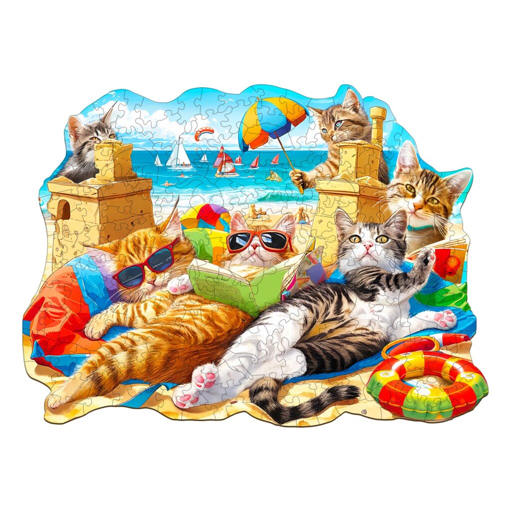 Wooden Jigsaw Puzzle – Beach Cat 66dc785c5c391