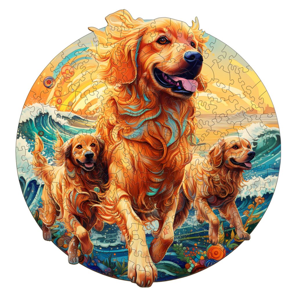 Wooden Jigsaw Puzzle – Beach Golden Family 66d95e5028433