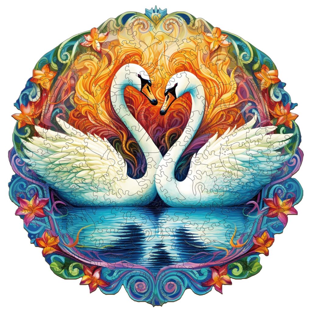 Wooden Jigsaw Puzzle-Beautiful swan2 66d601da2744d