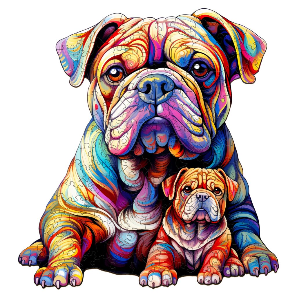 Wooden Jigsaw Puzzle – Bulldog Family 2 66d649dcdb6d2