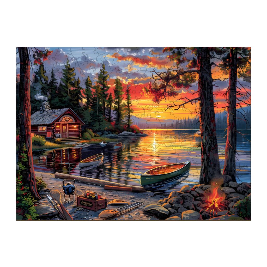 Wooden Jigsaw Puzzle – Canoe Lake 1 66d8902adeadb