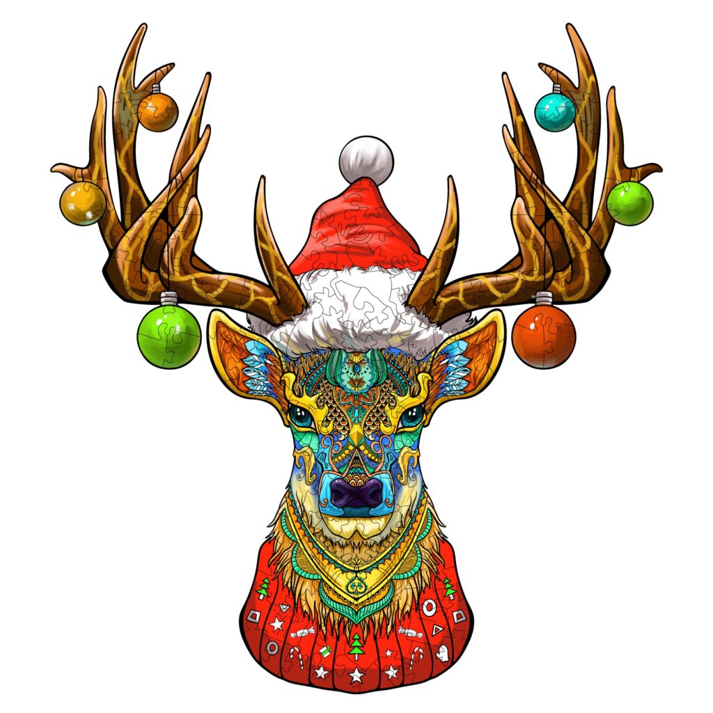 Wooden Jigsaw Puzzle-CHRISTMAS ELK 66d972f0963e7