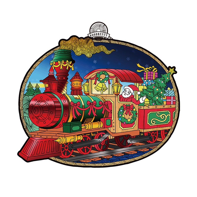 Wooden Jigsaw Puzzle-CHRISTMAS TRAIN 66d4e1098c484