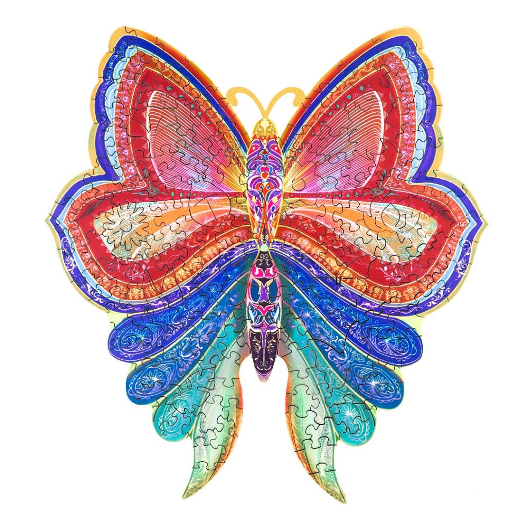 Wooden Jigsaw Puzzle-COLORFUL BUTTERFLIES 66d3caa13e67d