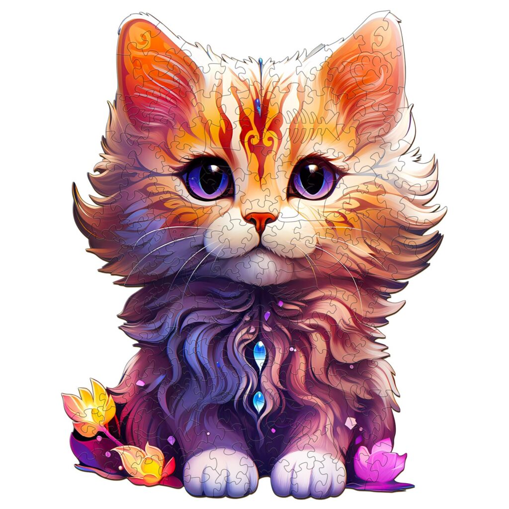 Wooden Jigsaw Puzzle-Cute Cat 66d668c07f2e5