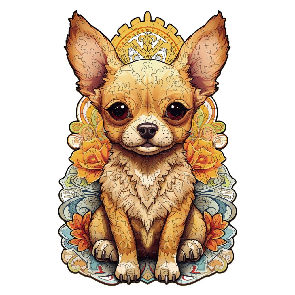 Wooden Jigsaw Puzzle-Cute Chihuahua-2 66d6b0ef4600b