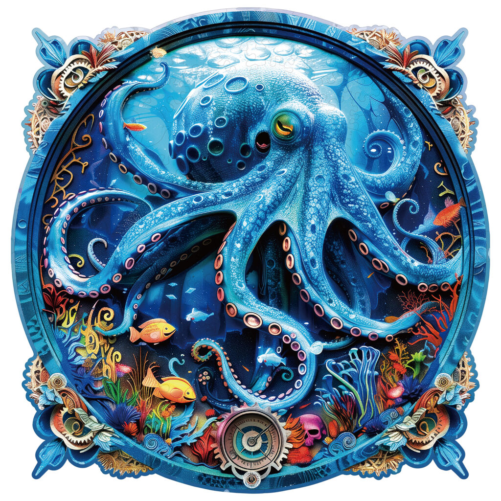 Wooden Jigsaw Puzzle – Deep-sea Octopus 66da17dd3ac82