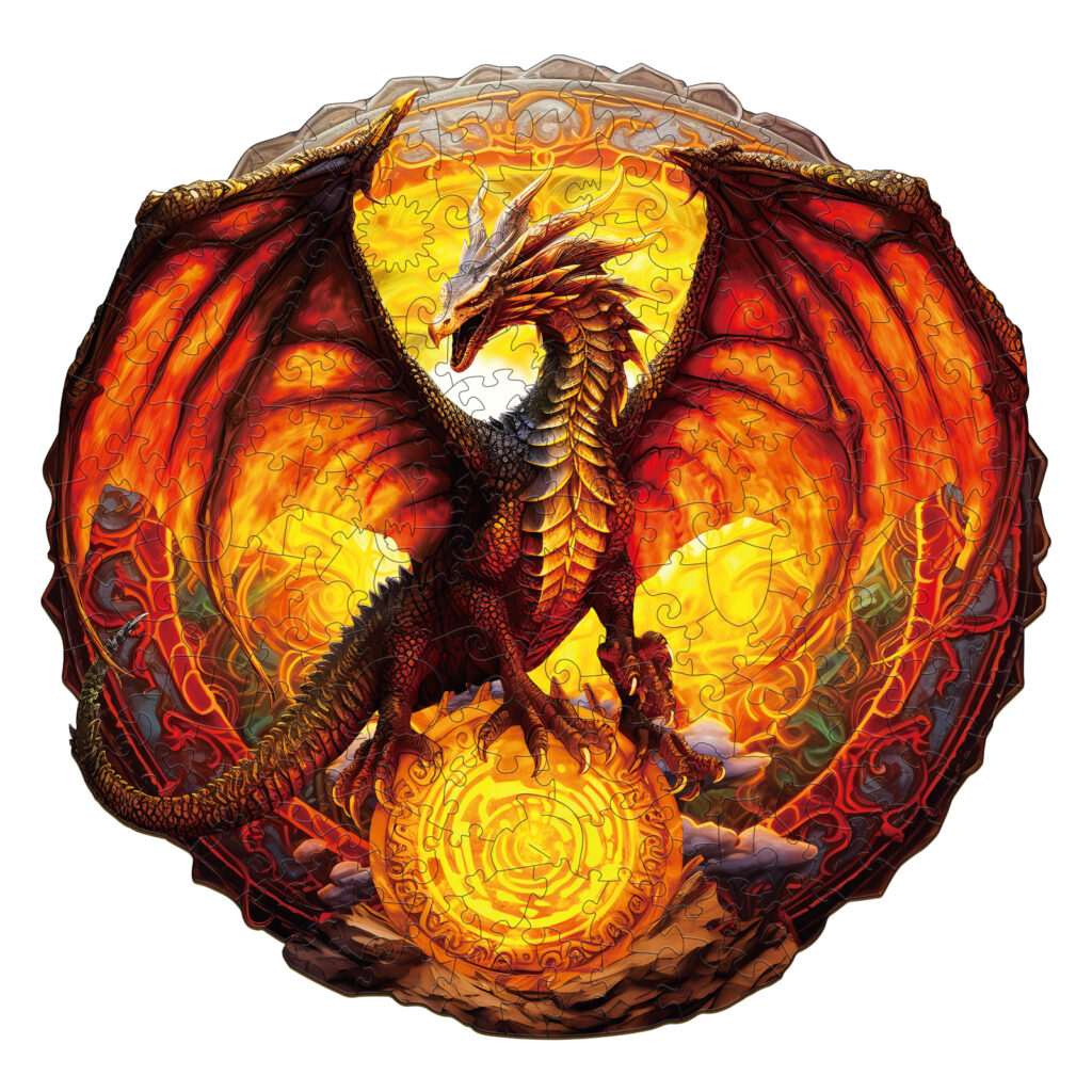 Wooden Jigsaw Puzzle – Fiery Dragon 66d5671270a2f