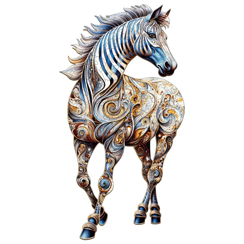 Wooden Jigsaw Puzzle-Free Zebra 66d54837eee53