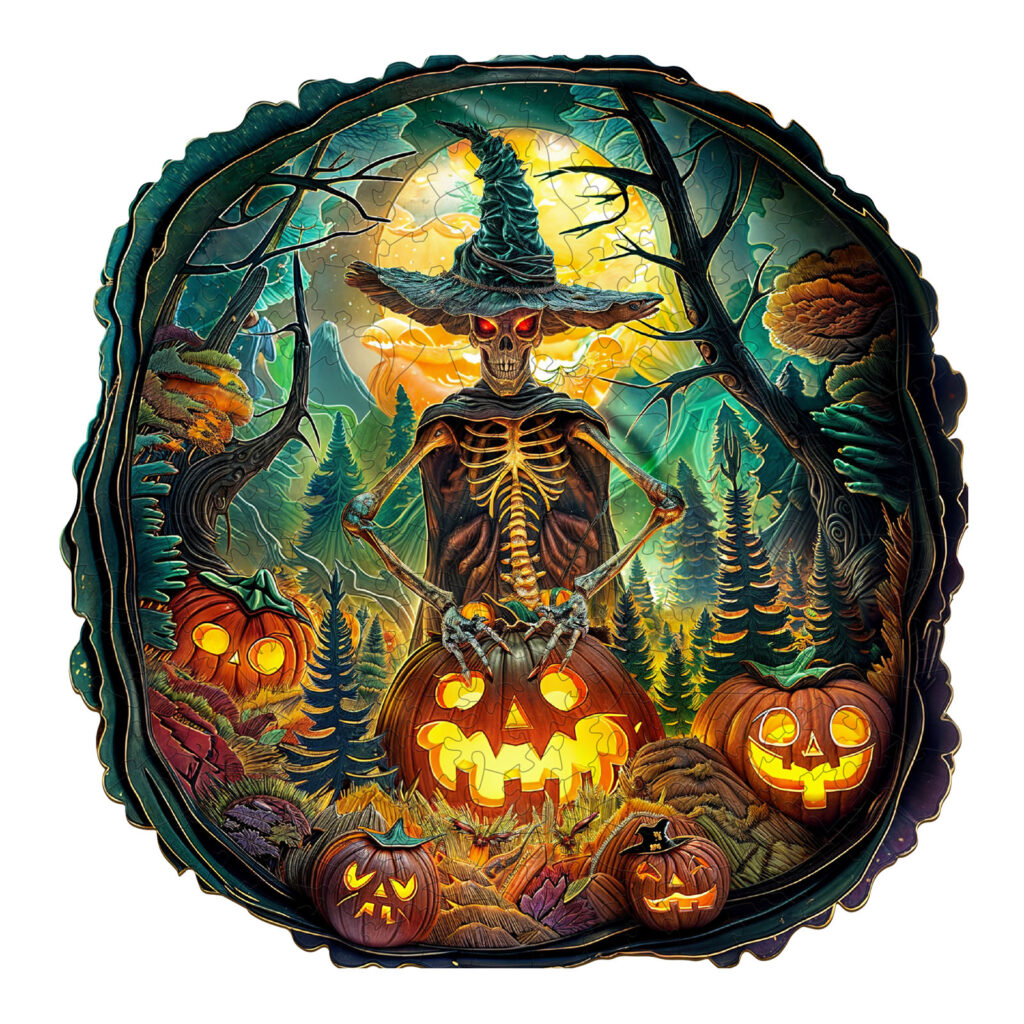 Wooden Jigsaw Puzzle-Halloween Skeleton 66dc829ab87ab
