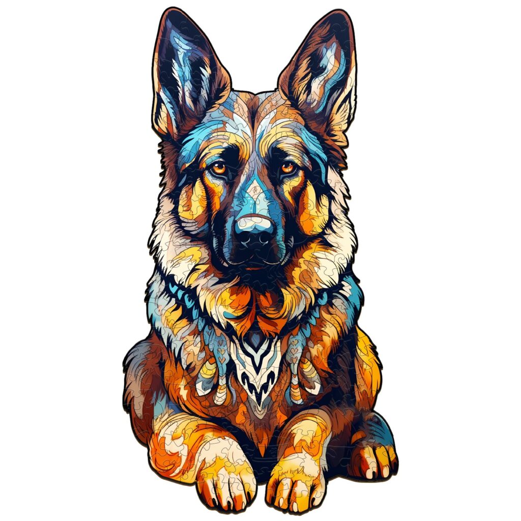 Wooden Jigsaw Puzzle-German Shepherd 66dc3a6e4cc5f