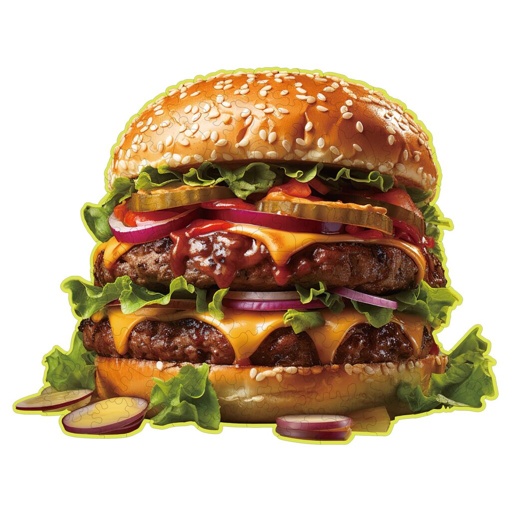 Wooden Jigsaw Puzzle-Hamburger 66d5902a119cd