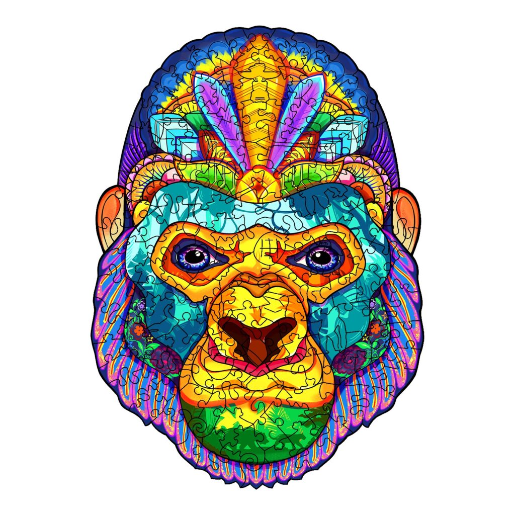 Wooden Jigsaw Puzzle-JUNGLE KING KONG 66d9f90fcf450