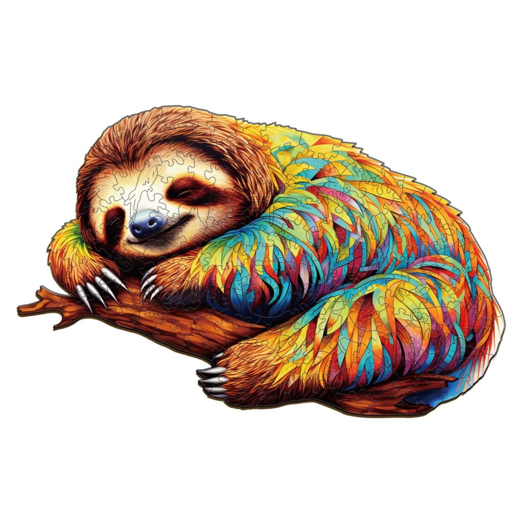 Wooden Jigsaw Puzzle-Leisurely Sloth 66d47a8b55742
