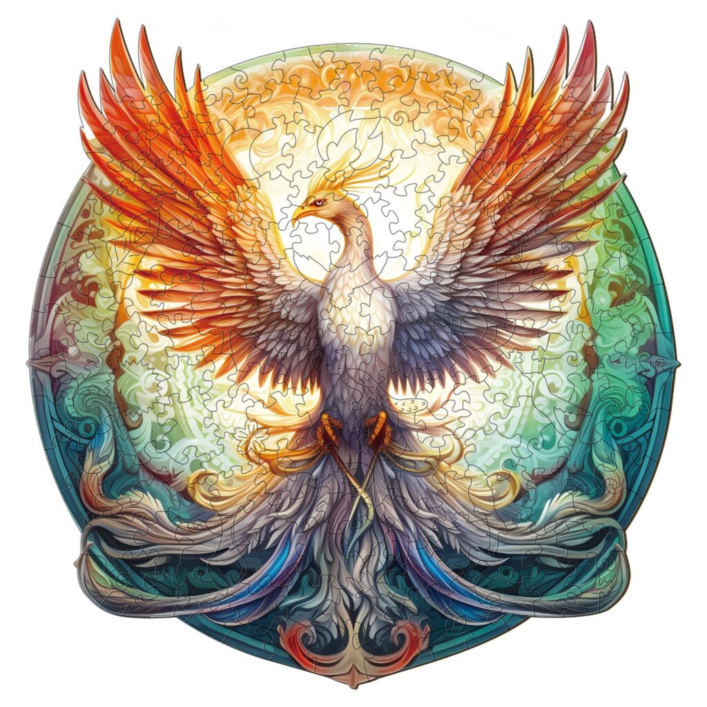 Wooden Jigsaw Puzzle-Mysterious Phoenix 66eeeb70a6a60