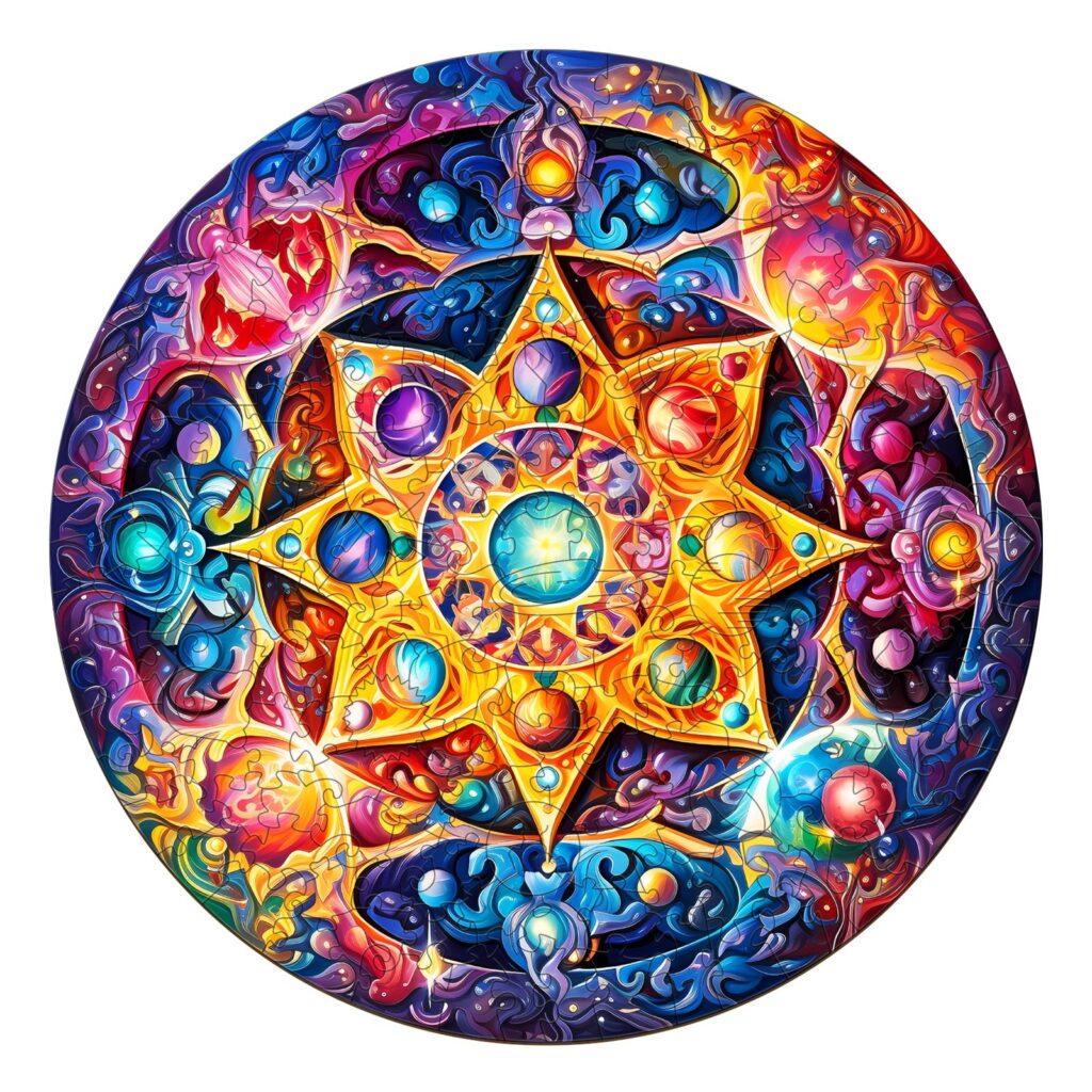 Wooden Jigsaw Puzzle-Mandala Planet 66da9dfbd5d35