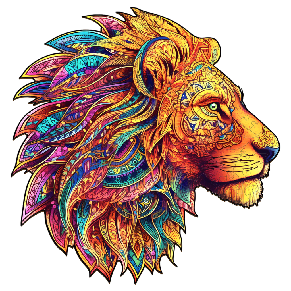 Wooden Jigsaw Puzzle-Mighty Lion 66db80cfeb2ea